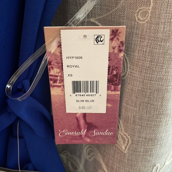 Royal Blue Slim mini Dress - Picture 3 of 3